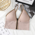 Zip Front Sports Bra